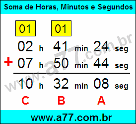 Soma de Tempo Passo a Passo