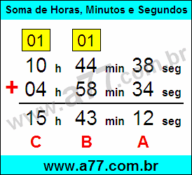 Somar Minutos e Segundos