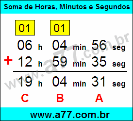 Soma de Unidades de Tempo