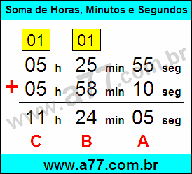 Somar Horas, Minutos e Segundos