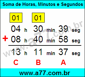 Tutorial Soma de Minutos