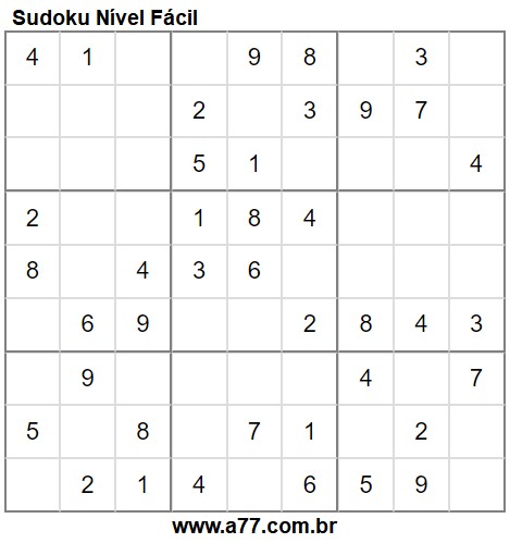 Sudoku 9x9 Para Imprimir