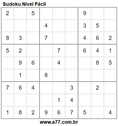 Sudoku Para Impressão