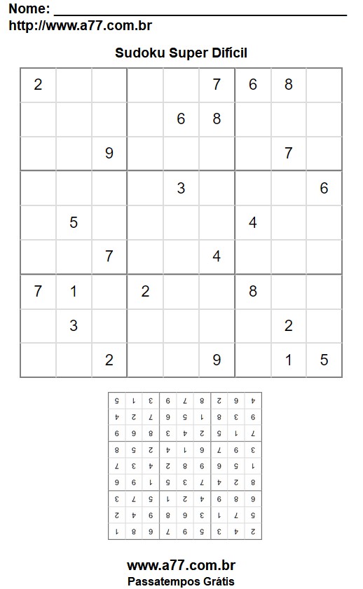 Sudoku Super Difícil Nº 10