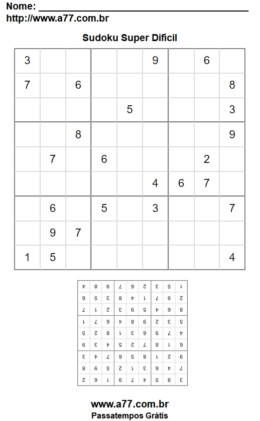 Sudoku Super Difícil Nº 100