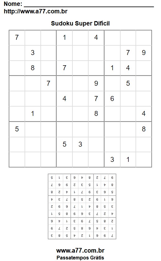 Sudoku Super Difícil Nº 102