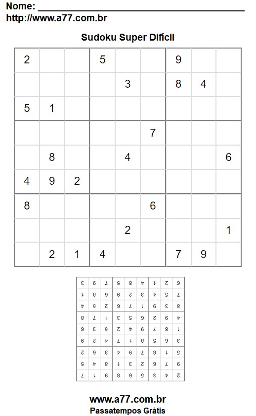 Sudoku Super Difícil Nº 104