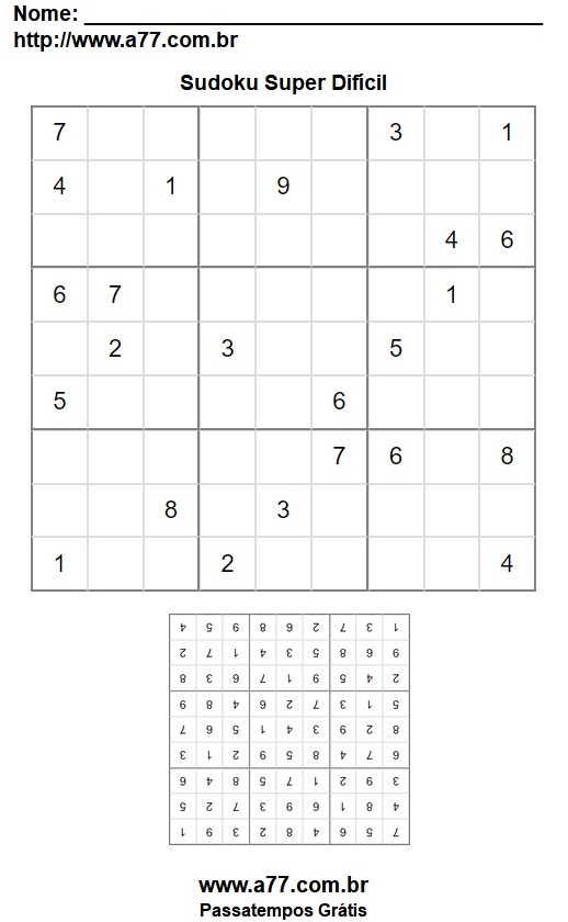 Sudoku Super Difícil Nº 106