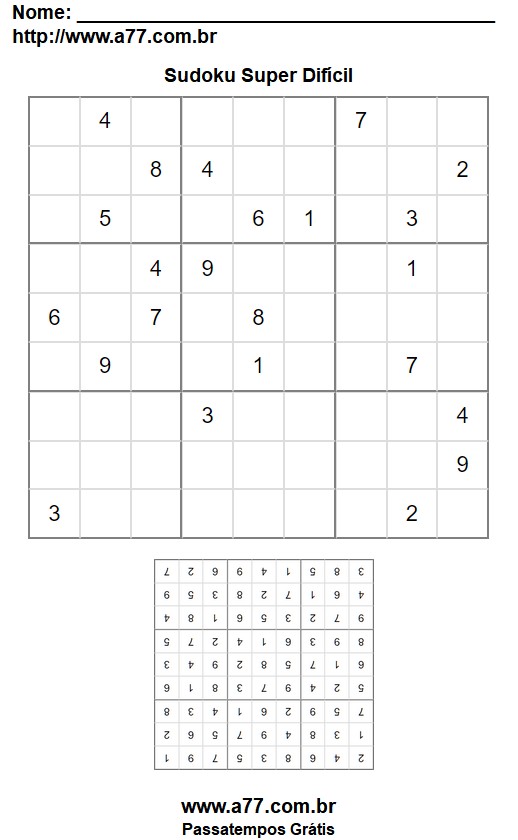 Sudoku Super Difícil Nº 108