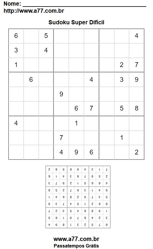 Sudoku Super Difícil Nº 110