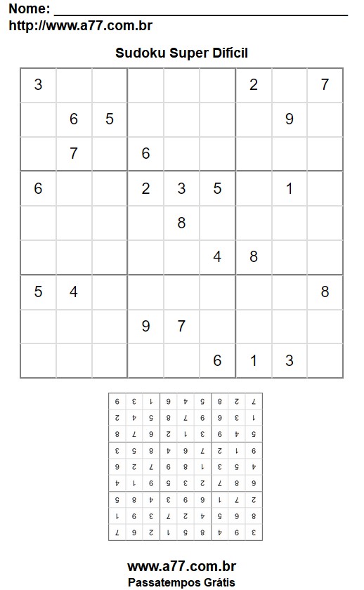 Sudoku Super Difícil Nº 111