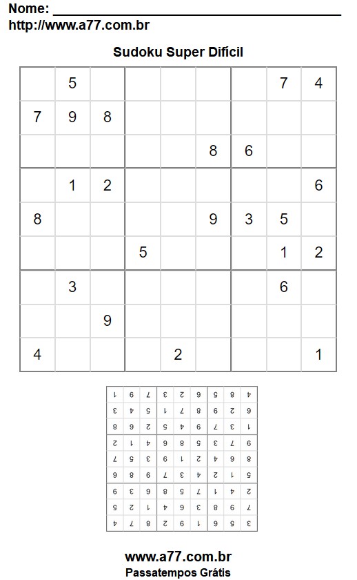 Sudoku Super Difícil Nº 118