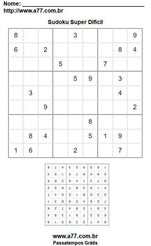 Sudoku Super Difícil Nº 121