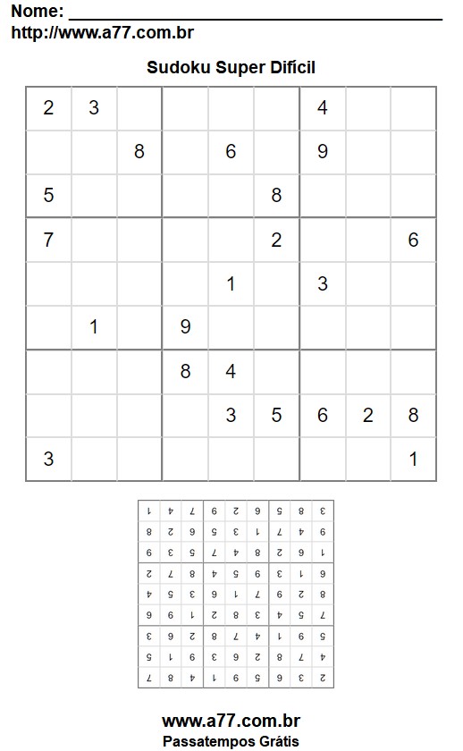 Sudoku Super Difícil Nº 122