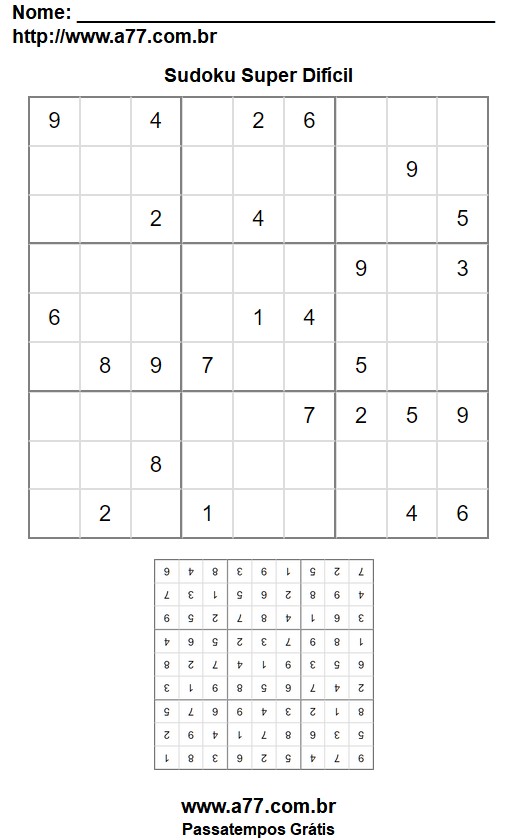 Sudoku Super Difícil Nº 16