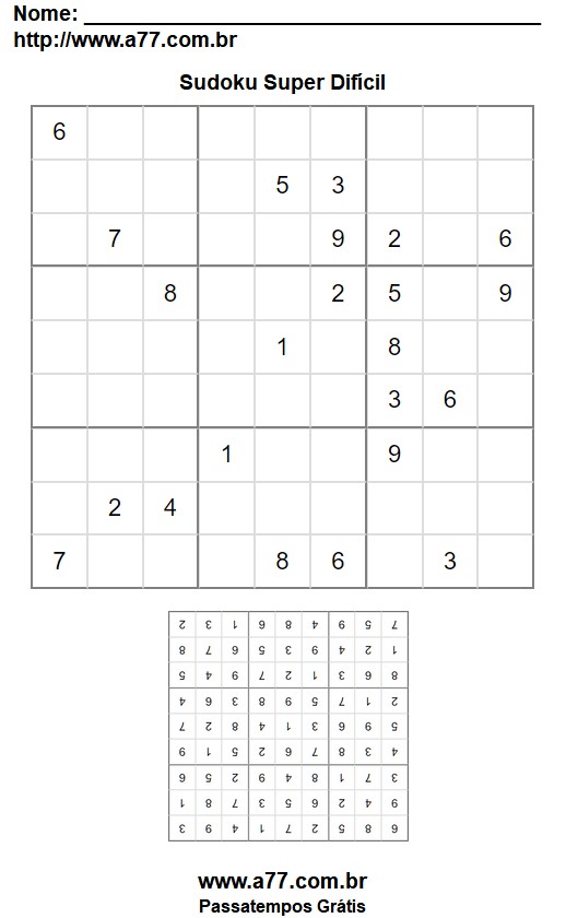 Sudoku Super Difícil Nº 19