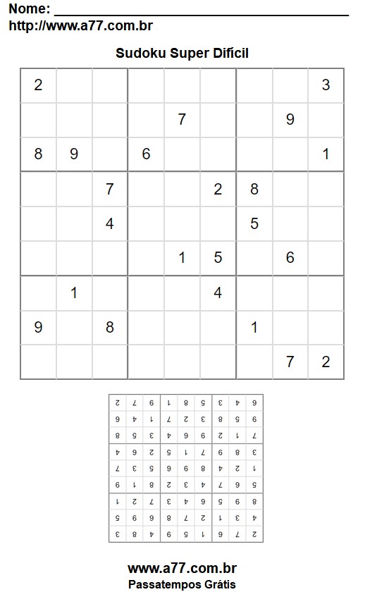 Sudoku Super Difícil Nº 20