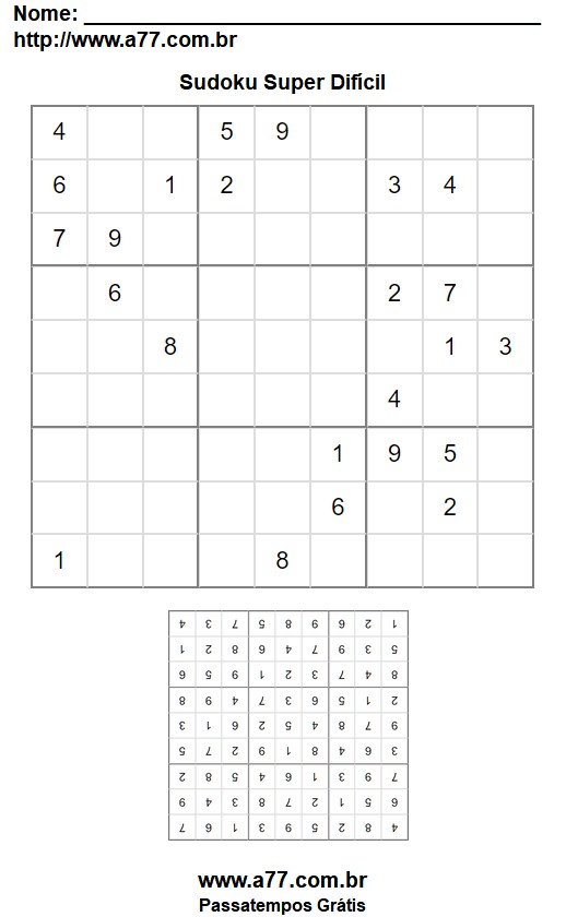 Sudoku Super Difícil Nº 21