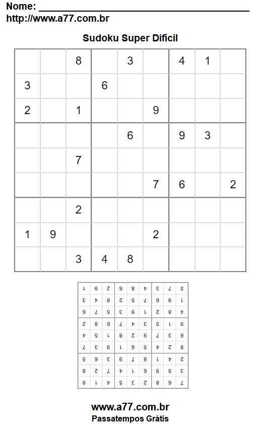 Sudoku Super Difícil Nº 26