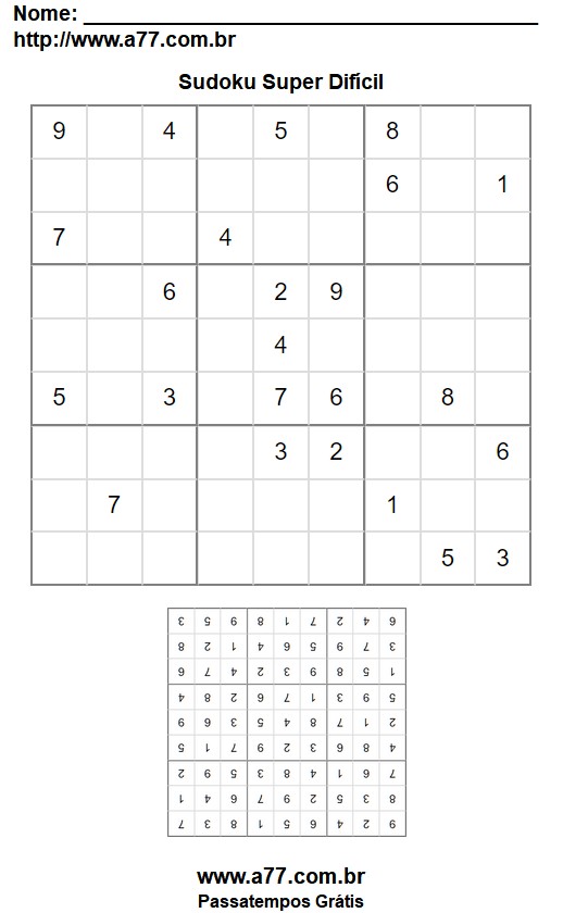 Sudoku Super Difícil Nº 27