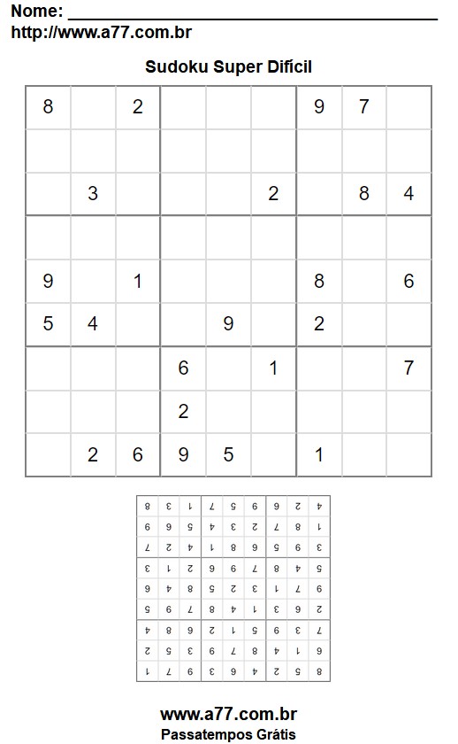 Sudoku Super Difícil Nº 29