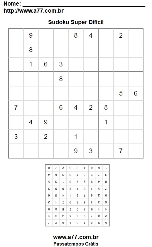 Sudoku Super Difícil Nº 31