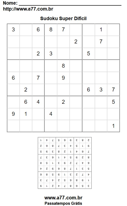 Sudoku Super Difícil Nº 32