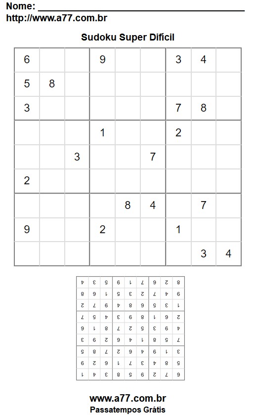 Sudoku Super Difícil Nº 35