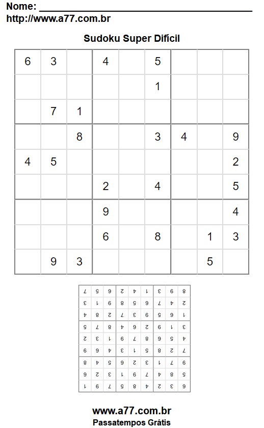 Sudoku Super Difícil Nº 38