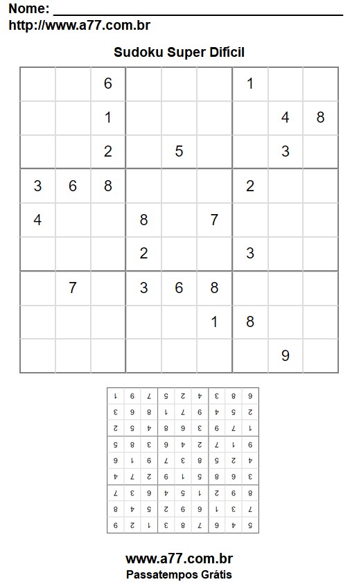 Sudoku Super Difícil Nº 39