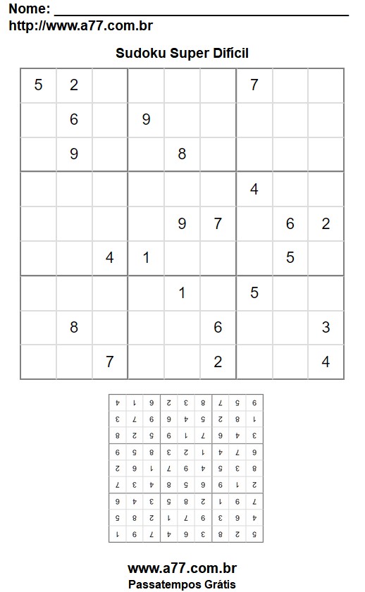 Sudoku Super Difícil Nº 4