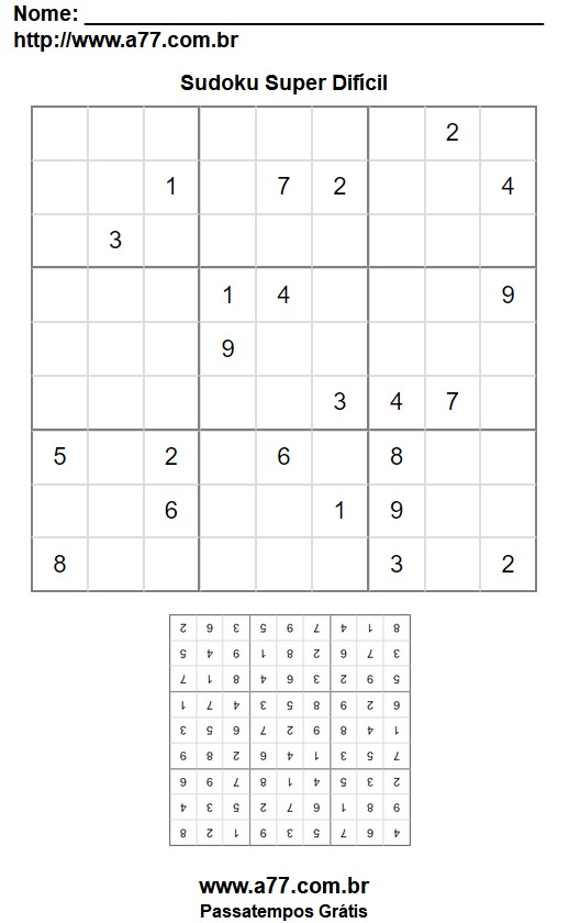 Sudoku Super Difícil Nº 45