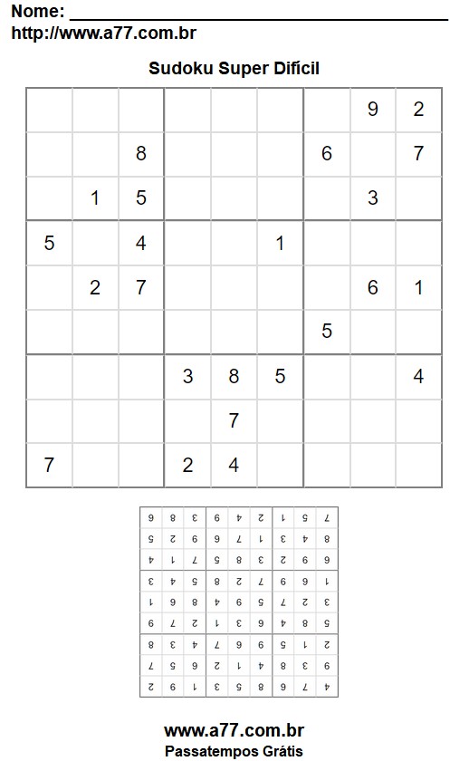 Sudoku Super Difícil Nº 47