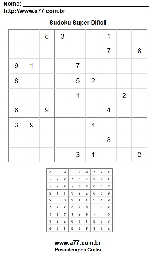 Sudoku Super Difícil Nº 55