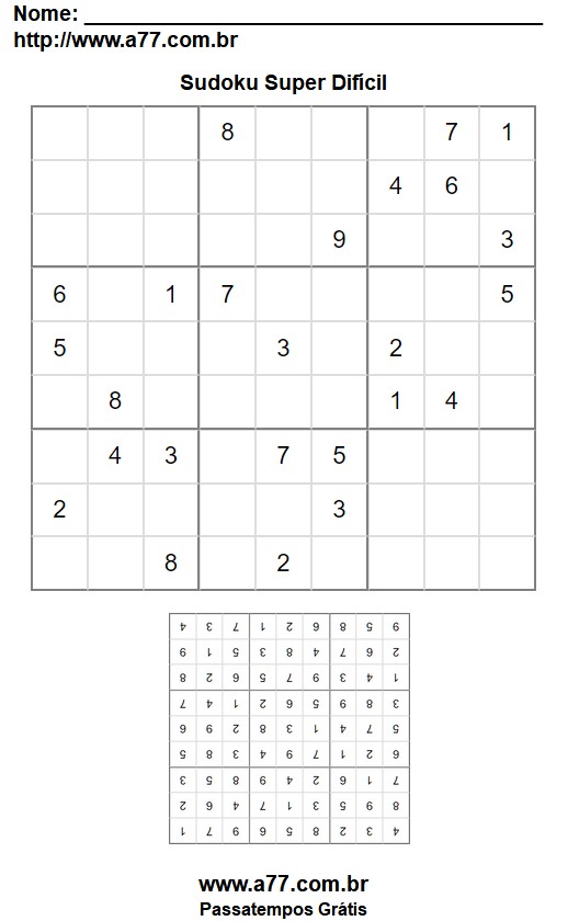 Sudoku Super Difícil Nº 56