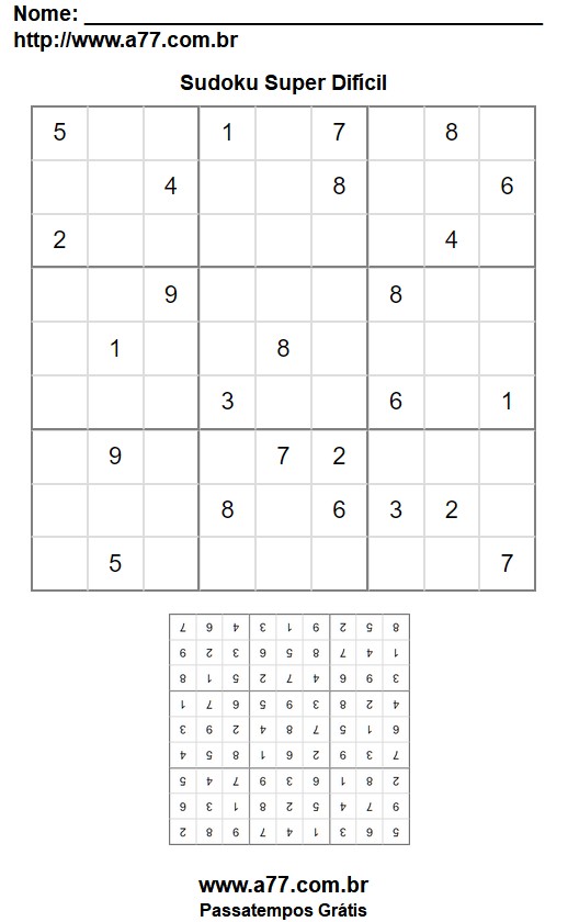 Sudoku Super Difícil Nº 57