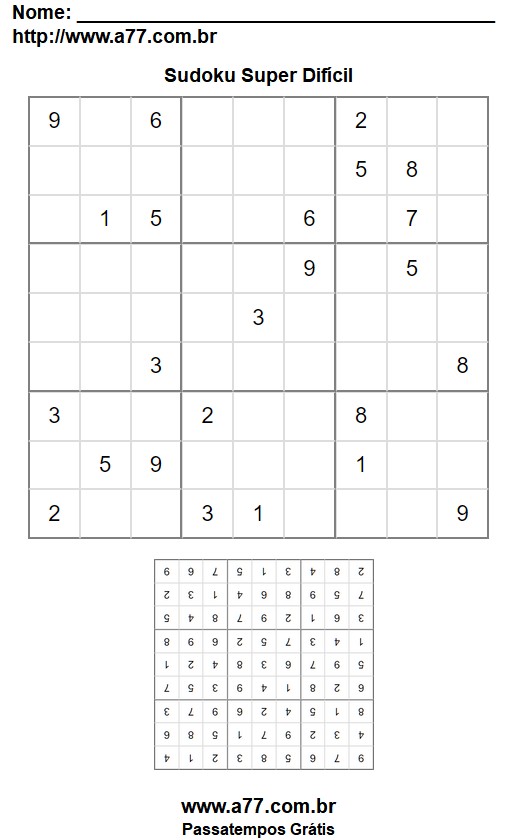 Sudoku Super Difícil Nº 59