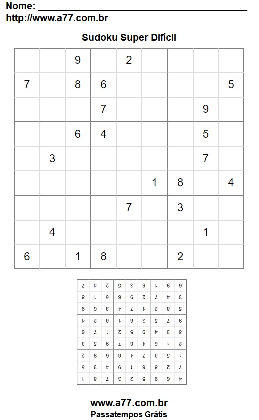 Sudoku Super Difícil Nº 6