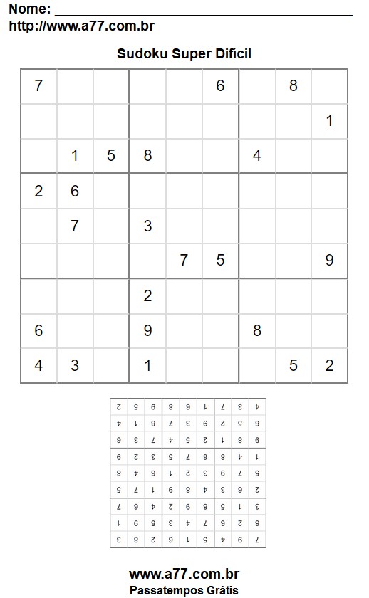 Sudoku Super Difícil Nº 63