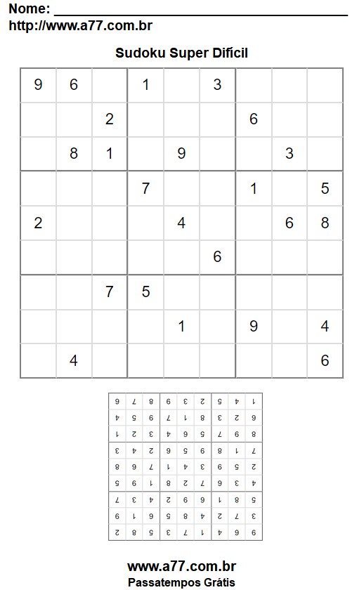 Sudoku Super Difícil Nº 66