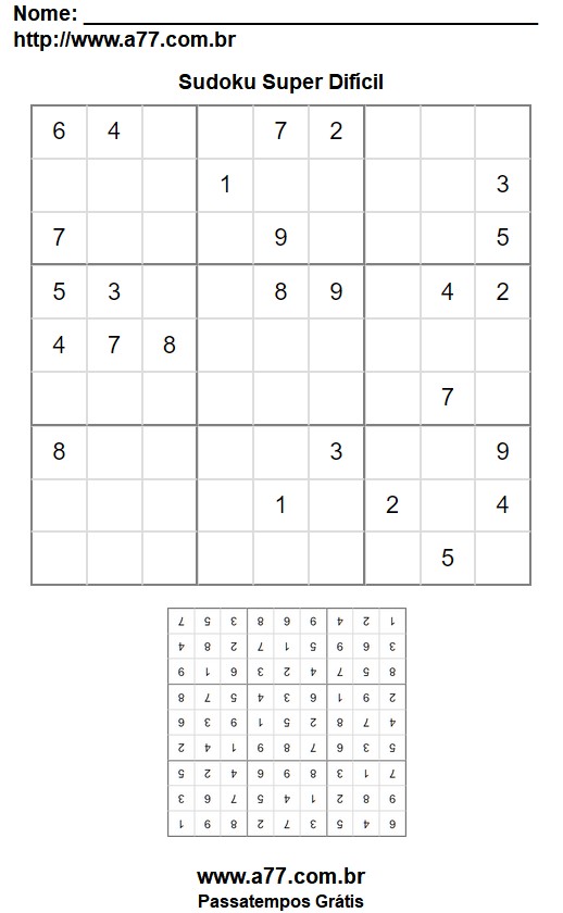 Sudoku Super Difícil Nº 67