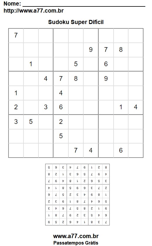 Sudoku Super Difícil Nº 68