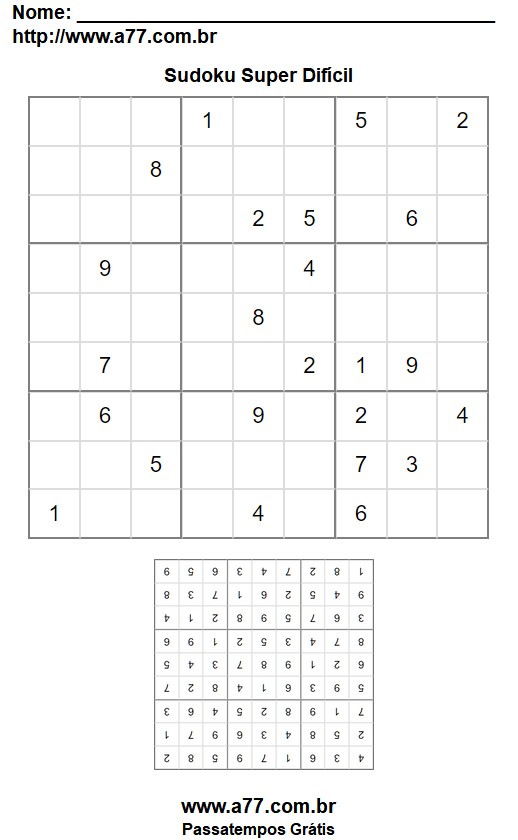 Sudoku Super Difícil Nº 69