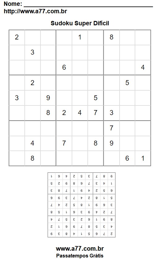 Sudoku Super Difícil Nº 7