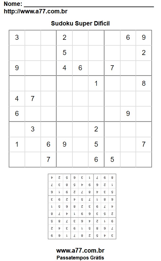 Sudoku Super Difícil Nº 70