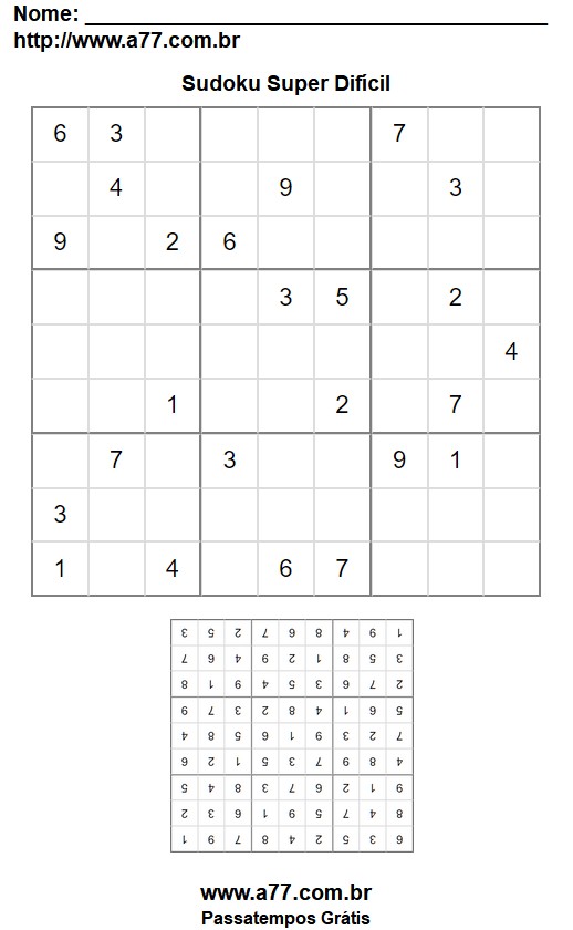 Sudoku Super Difícil Nº 71