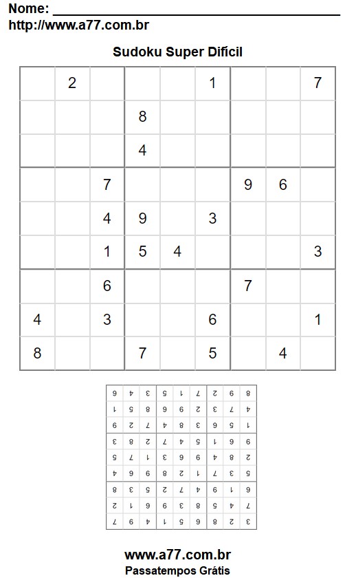 Sudoku Super Difícil Nº 75