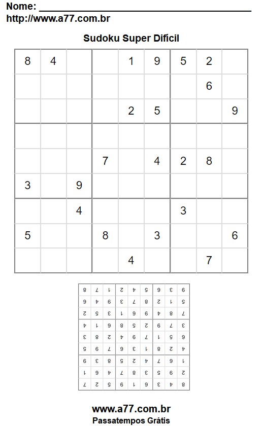 Sudoku Super Difícil Nº 76