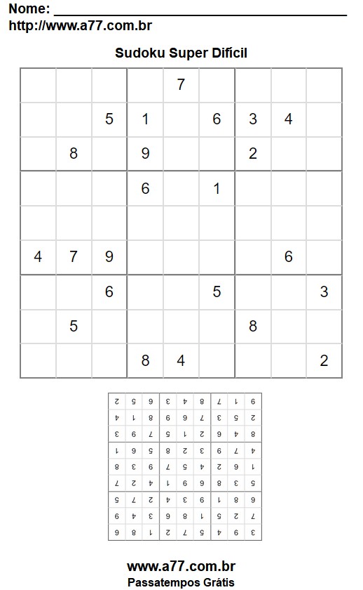 Sudoku Super Difícil Nº 79