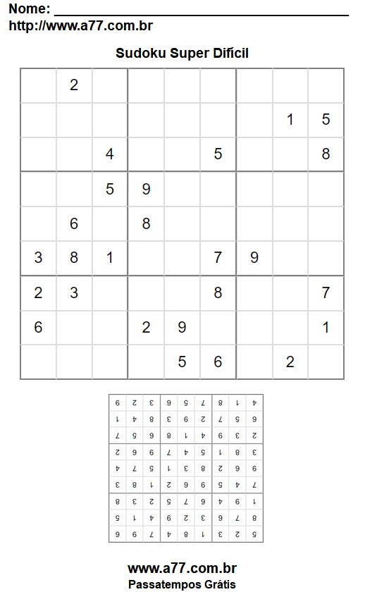 Sudoku Super Difícil Nº 8